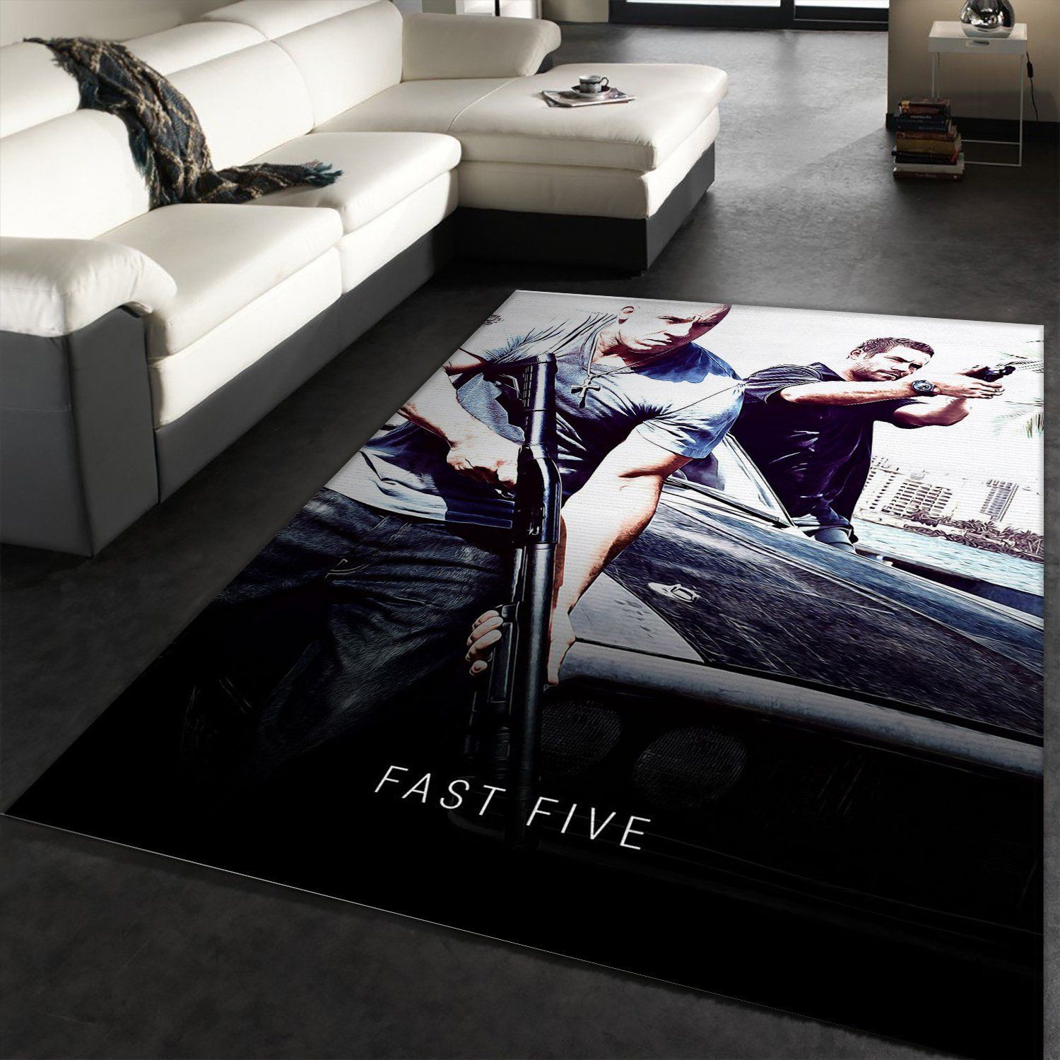 Fast Five Rug Art Painting Movie Rugs Christmas Gift US Decor - Indoor Outdoor Rugs