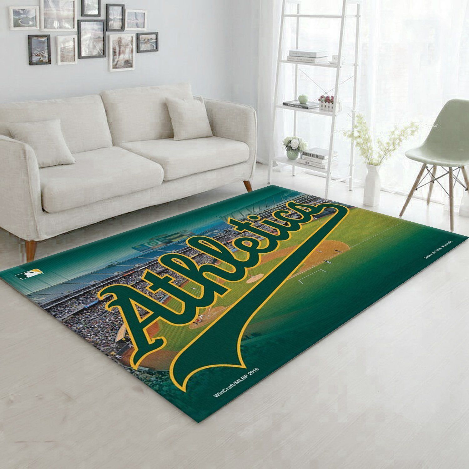 Oakland Athletics Wincraft Area Rug Carpet, Living Room Rug, Home US Decor - Indoor Outdoor Rugs