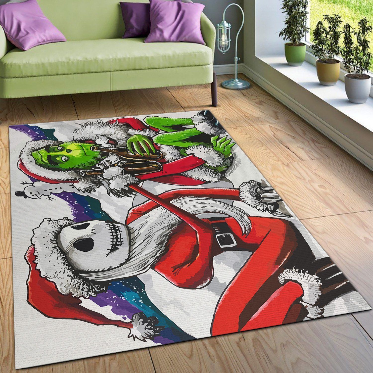 The Grinch Area Rugs Living Room Carpet Christmas Gift Floor Decor The US Decor - Indoor Outdoor Rugs