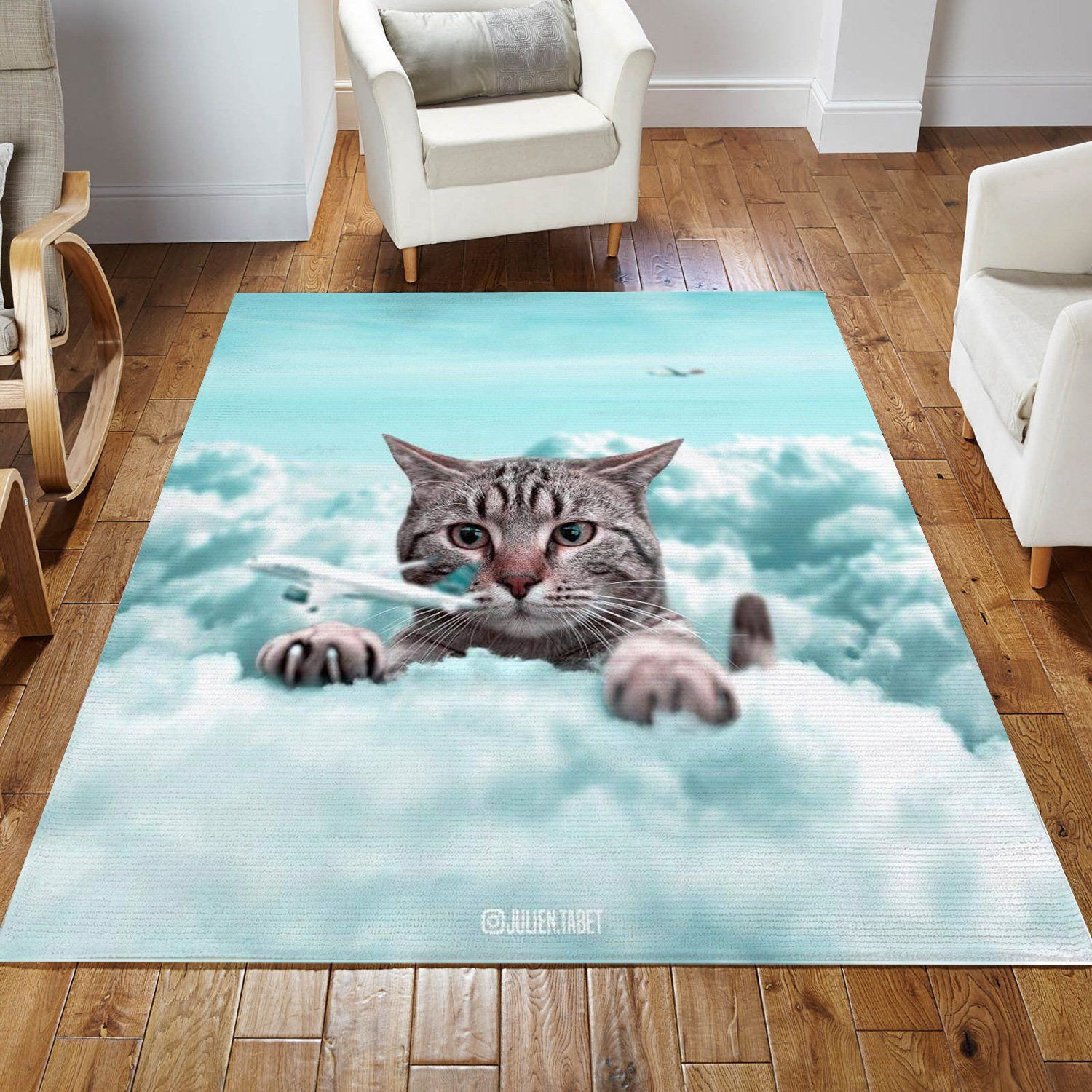 Cat Area Rug Bedroom Rug US Gift Decor - Indoor Outdoor Rugs