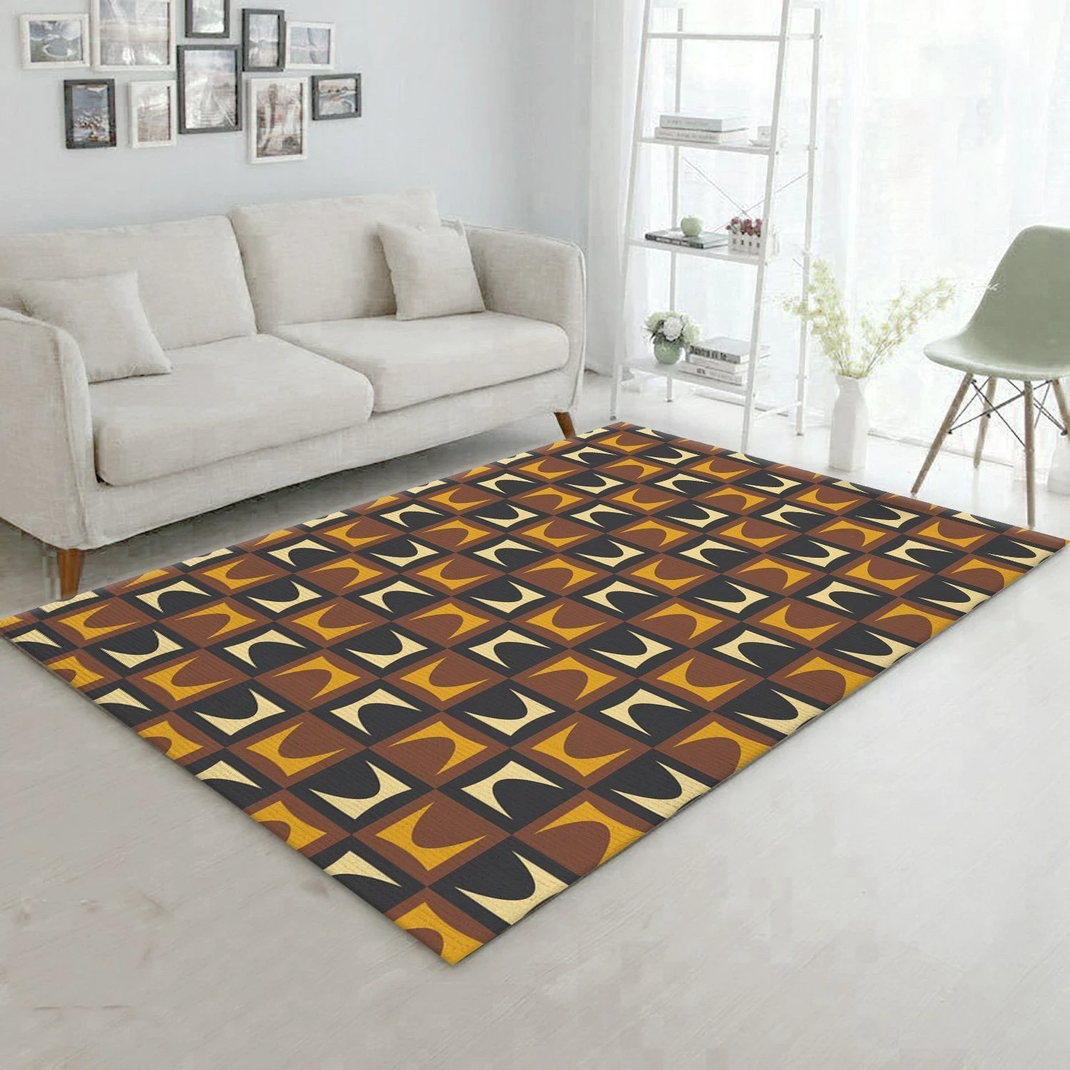 Midcentury Pattern 35 Area Rug For Christmas, Living Room Rug, Home Decor Floor Decor - Indoor Outdoor Rugs