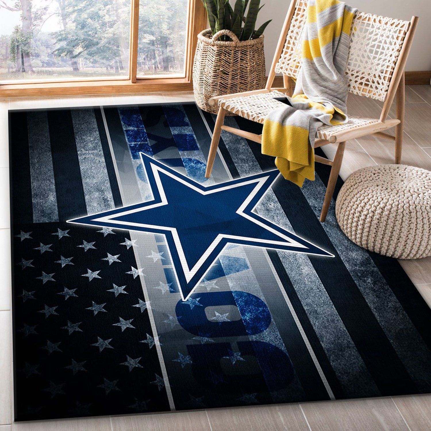 Dallas Cowboys Nfl Area Rug For Christmas Bedroom Rug Home Decor Floor Decor - Indoor Outdoor Rugs