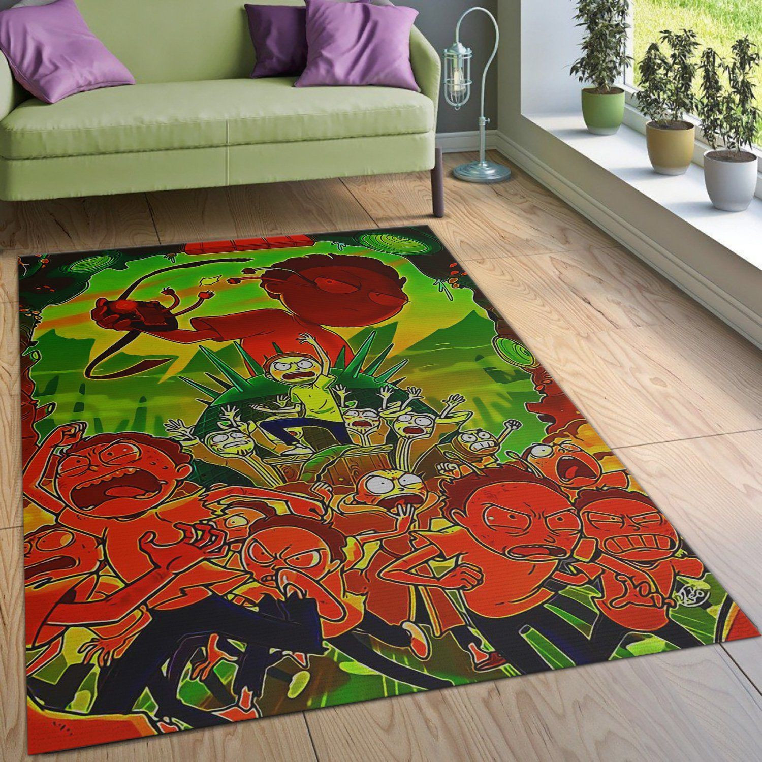 Rick And Morty Christmas Gift Rug Living Room Rug Home Decor Floor Decor - Indoor Outdoor Rugs