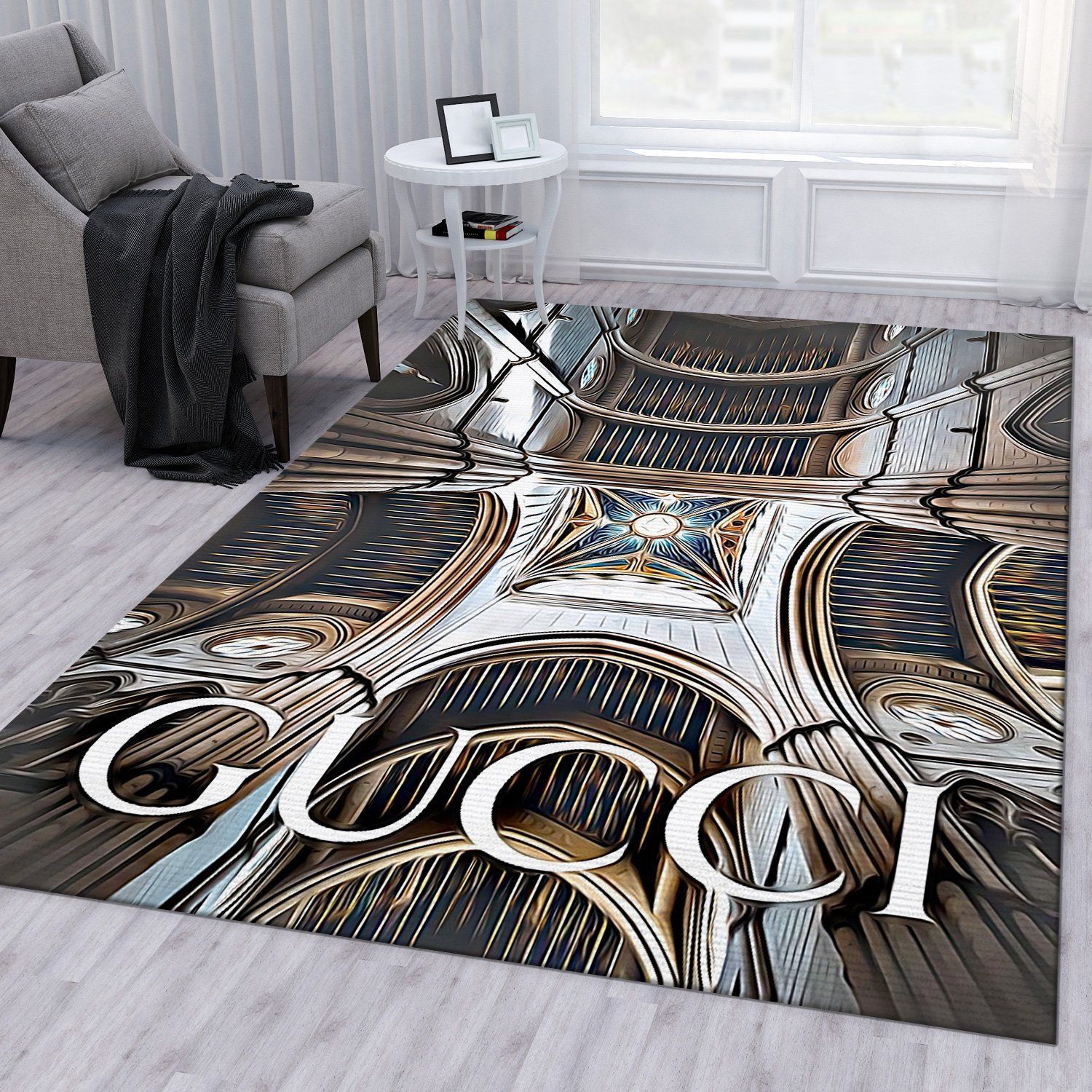 Gucci Fashion Art Fashion Brand Rug Bedroom Rug Christmas Gift US Decor - Indoor Outdoor Rugs