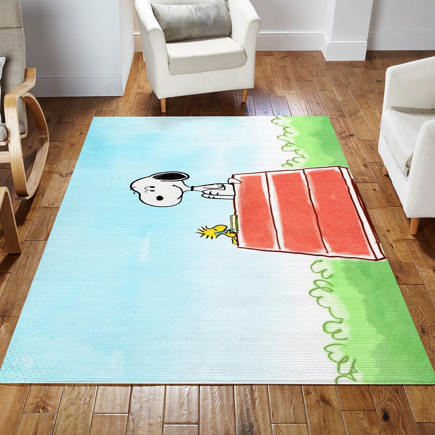 Snoopy Ver 4 Rug Living Room Rug Home Decor Floor Decor - Indoor Outdoor Rugs