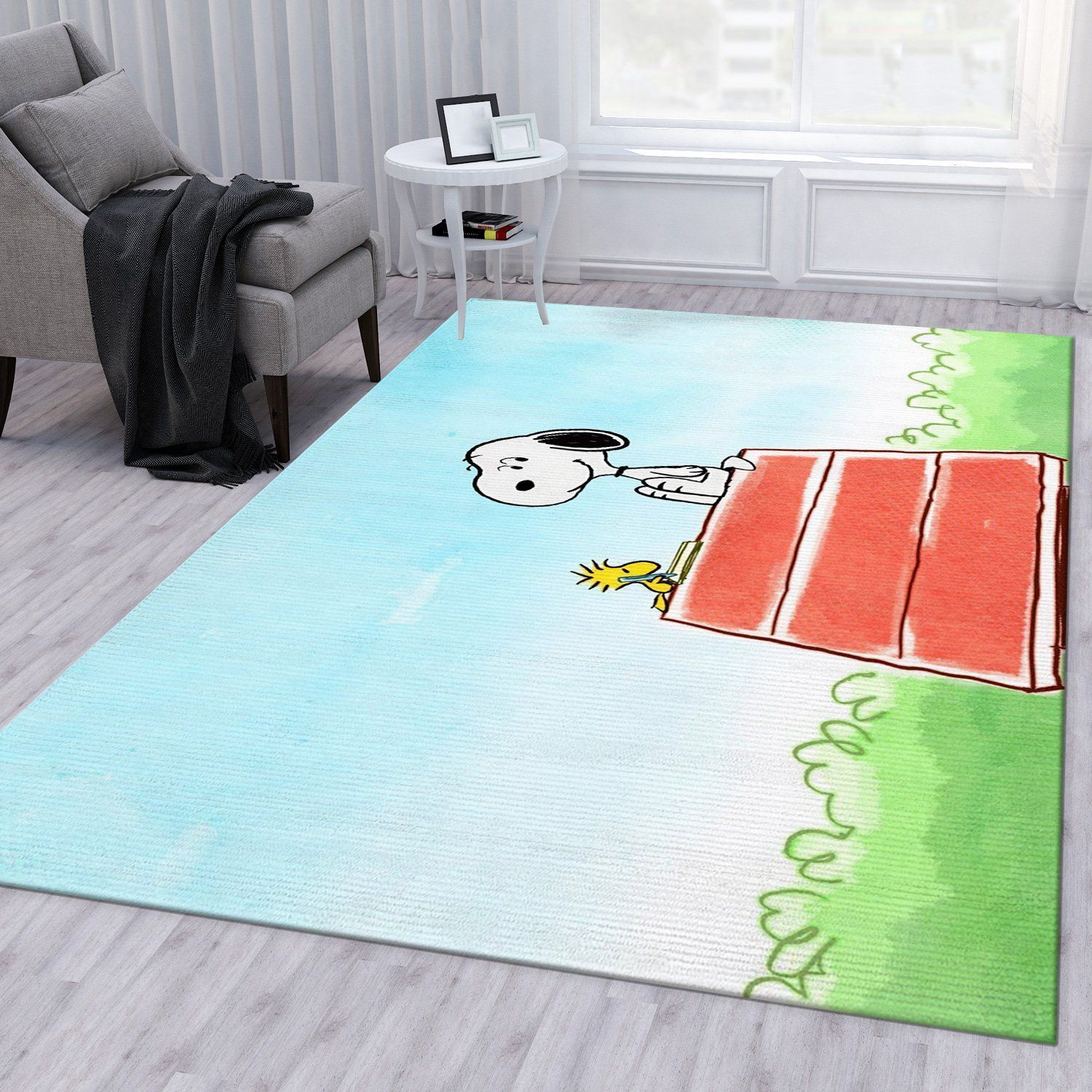 Snoopy Ver 4 Rug Living Room Rug Home Decor Floor Decor - Indoor Outdoor Rugs