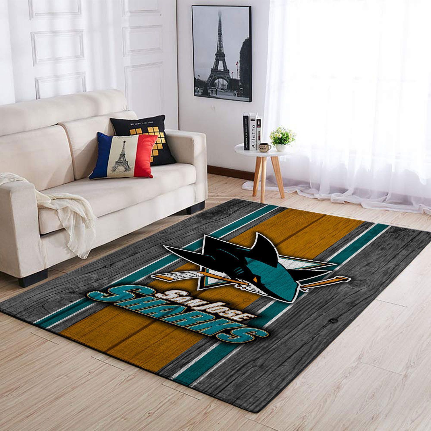 San Jose Sharks Nhl Team Logo Style Nice Gift Home Decor Rectangle Area Rug - Indoor Outdoor Rugs