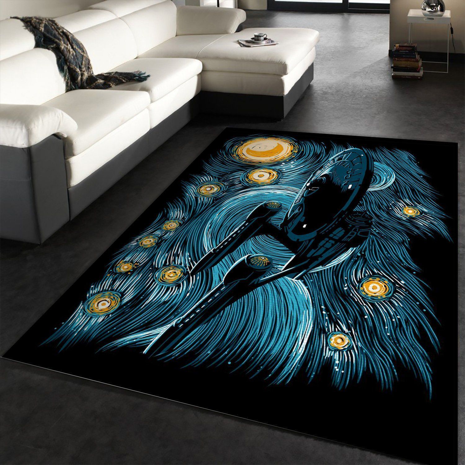 Starry Trek Starry Art Area Rug, Bedroom, Home Decor Floor Decor - Indoor Outdoor Rugs