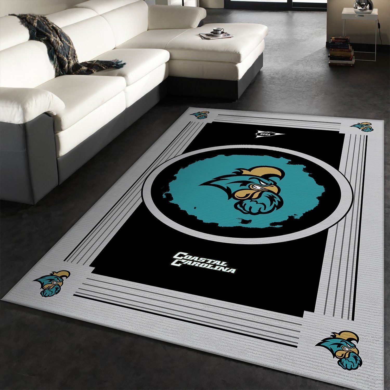 COASTAL CAROLINA CHANTICLEERS NCAA TEAM LOGO NICE GIFT HOME DECOR RECTANGLE AREA RUG RER U0T3 - Indoor Outdoor Rugs