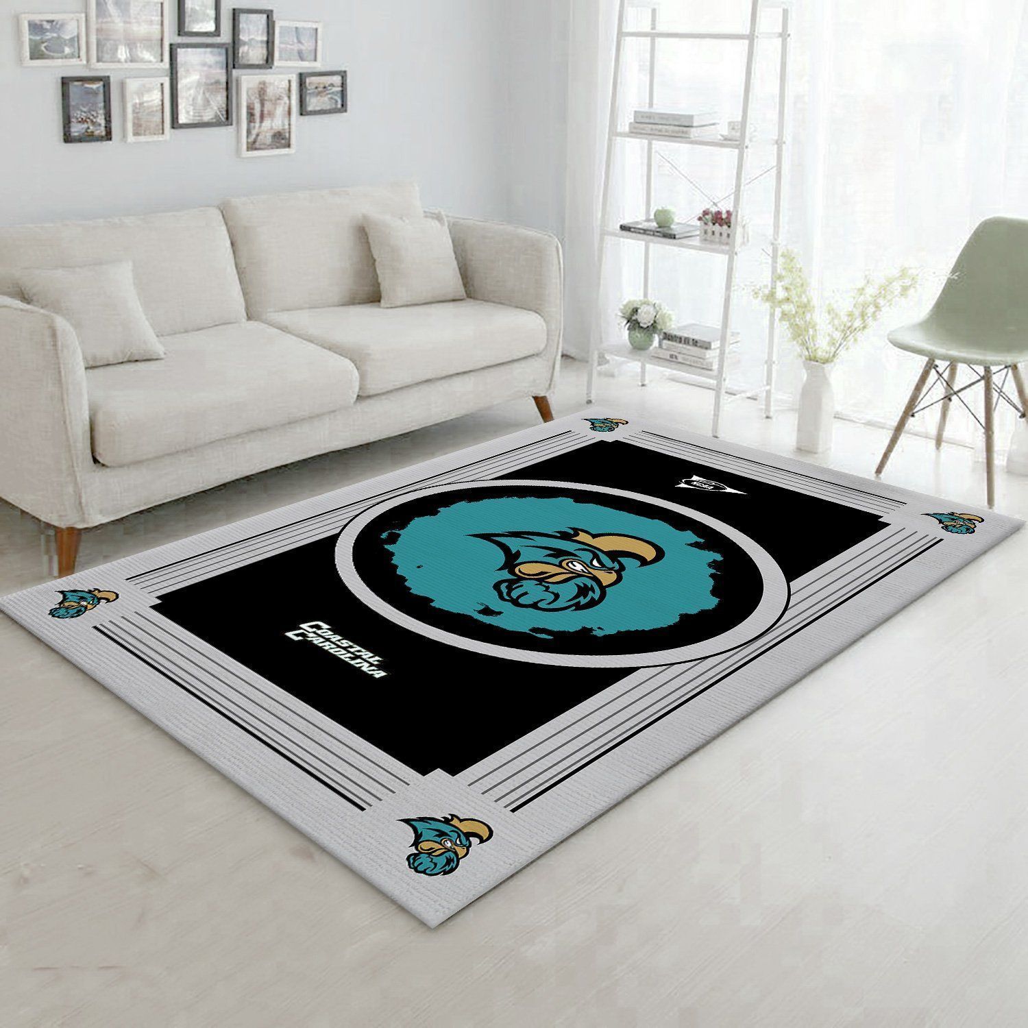 COASTAL CAROLINA CHANTICLEERS NCAA TEAM LOGO NICE GIFT HOME DECOR RECTANGLE AREA RUG RER U0T3 - Indoor Outdoor Rugs