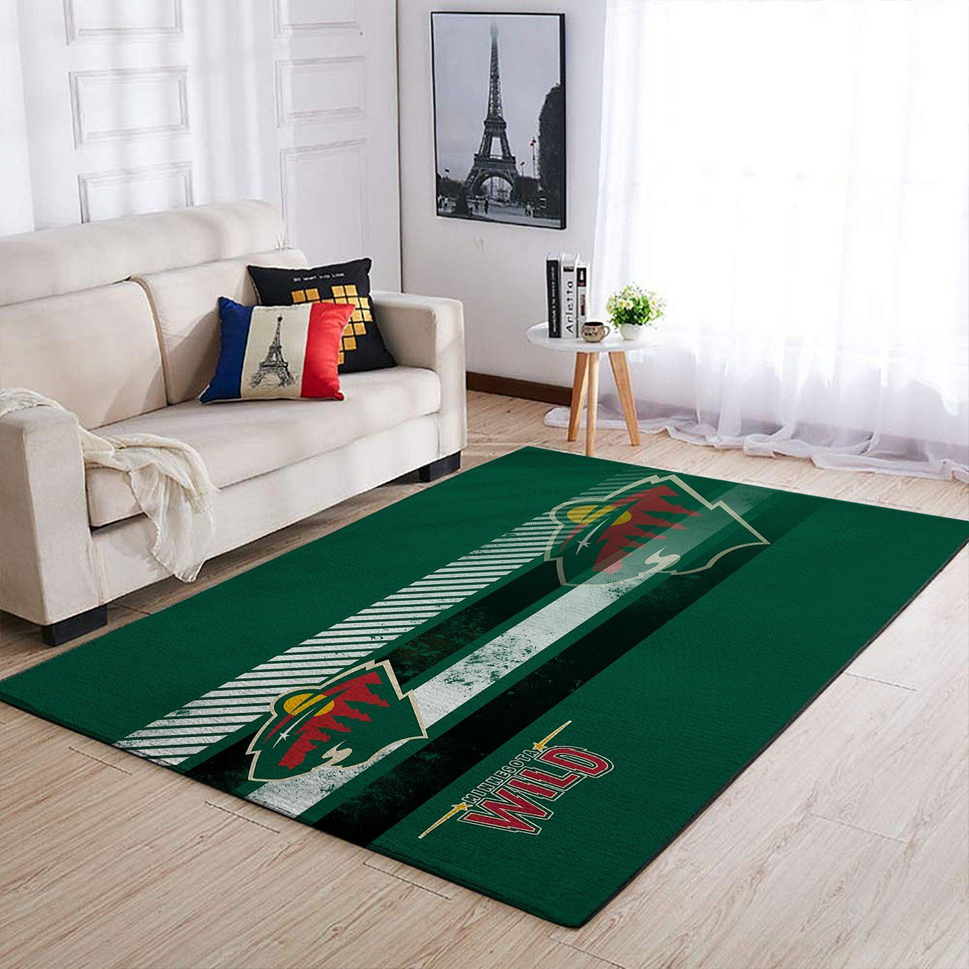 Minnesota Wild Nhl Team Logo Nice Gift Home Decor Rectangle Area Rug - Indoor Outdoor Rugs