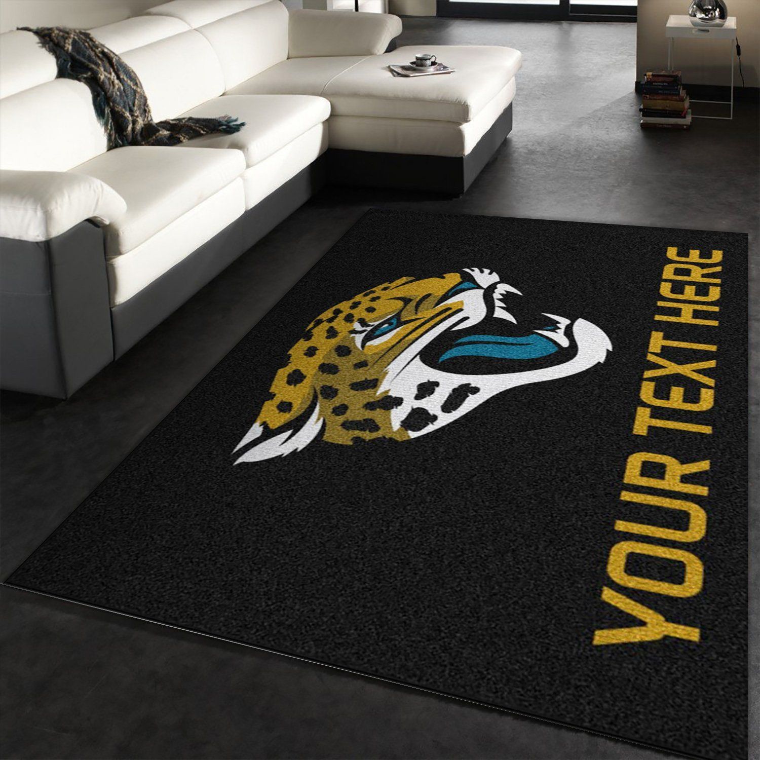 Customizable Jacksonville Jaguars Personalized Accent Rug NFL Area Rug For Christmas, Living Room Rug, Home Decor Floor Decor - Indoor Outdoor Rugs