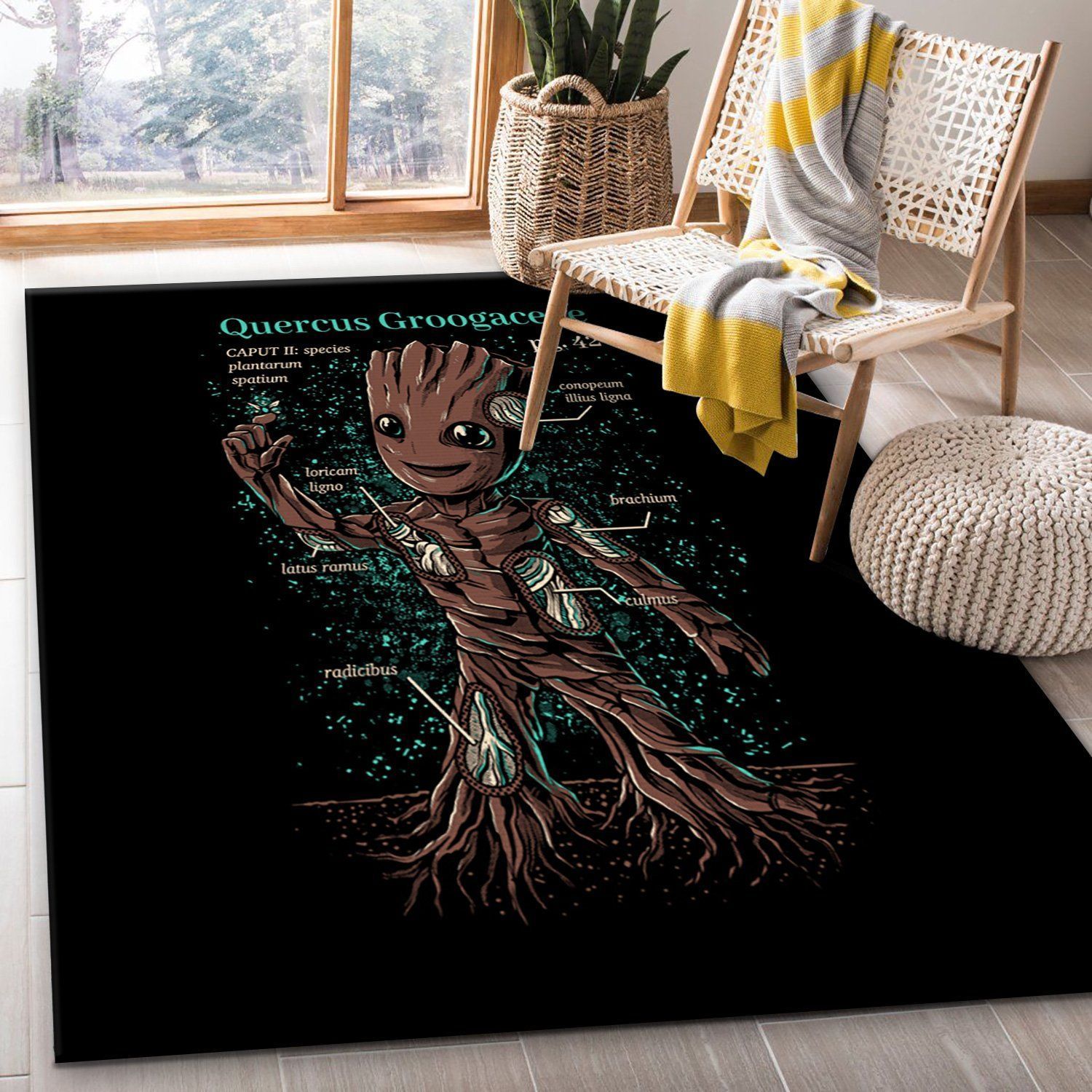 The Science Of Groot Movie Area Rug, Kitchen Rug, Family Gift US Decor - Indoor Outdoor Rugs