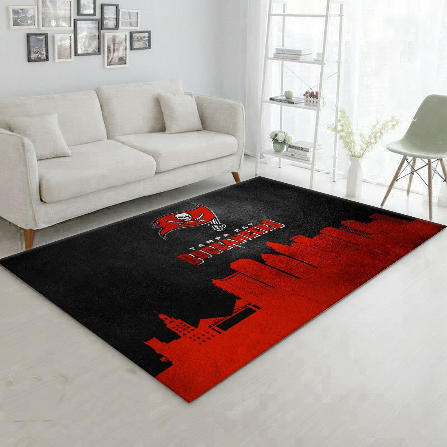 Tampa Bay Buccaneers NFL Team Logos Area Rug, Kitchen Rug, Home Decor Floor Decor - Indoor Outdoor Rugs