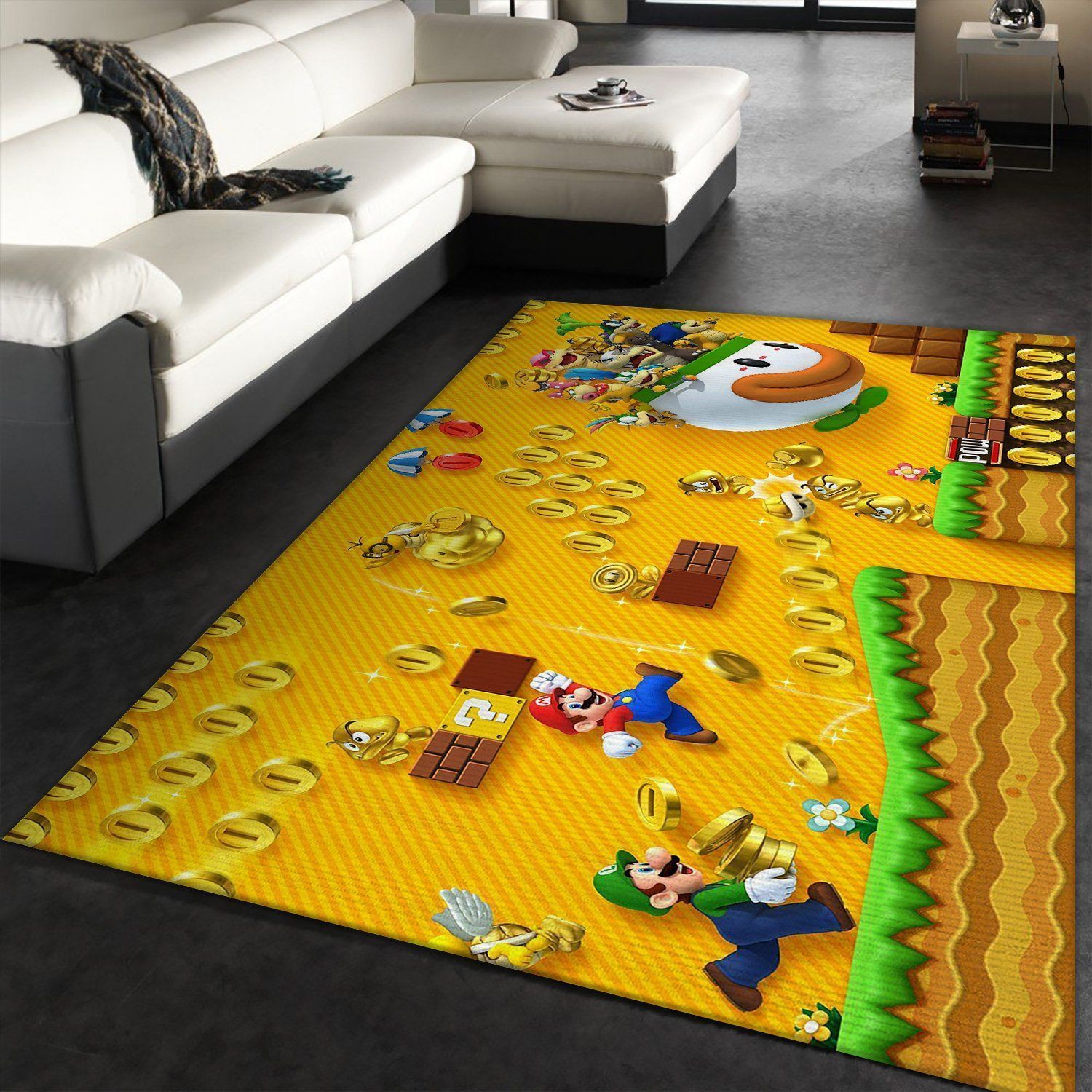 Super Paper Mario Gaming Area Rugs Living Room Carpet FN041229 Local Brands Floor Decor The US Decor - Indoor Outdoor Rugs