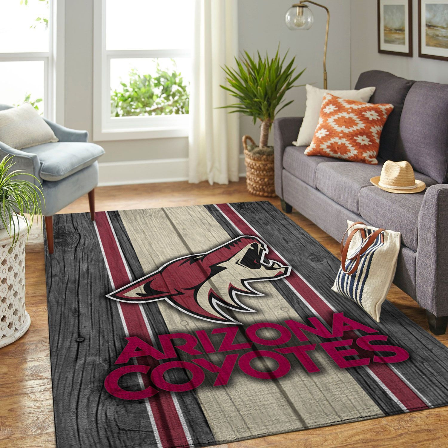 Arizona Coyotes Nhl Team Logo Style Nice Gift Home Decor Rectangle Area Rug - Indoor Outdoor Rugs