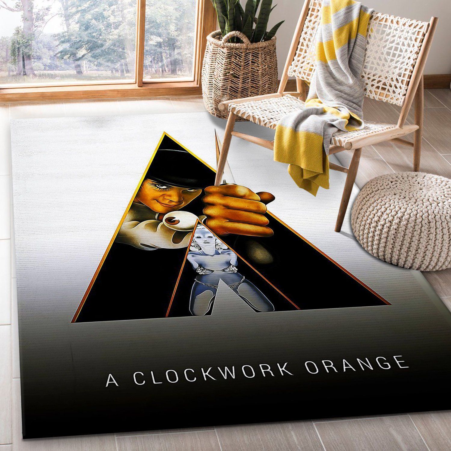 A Clockwork Orange Area Rug Art Painting Movie Rugs Home US Decor - Indoor Outdoor Rugs