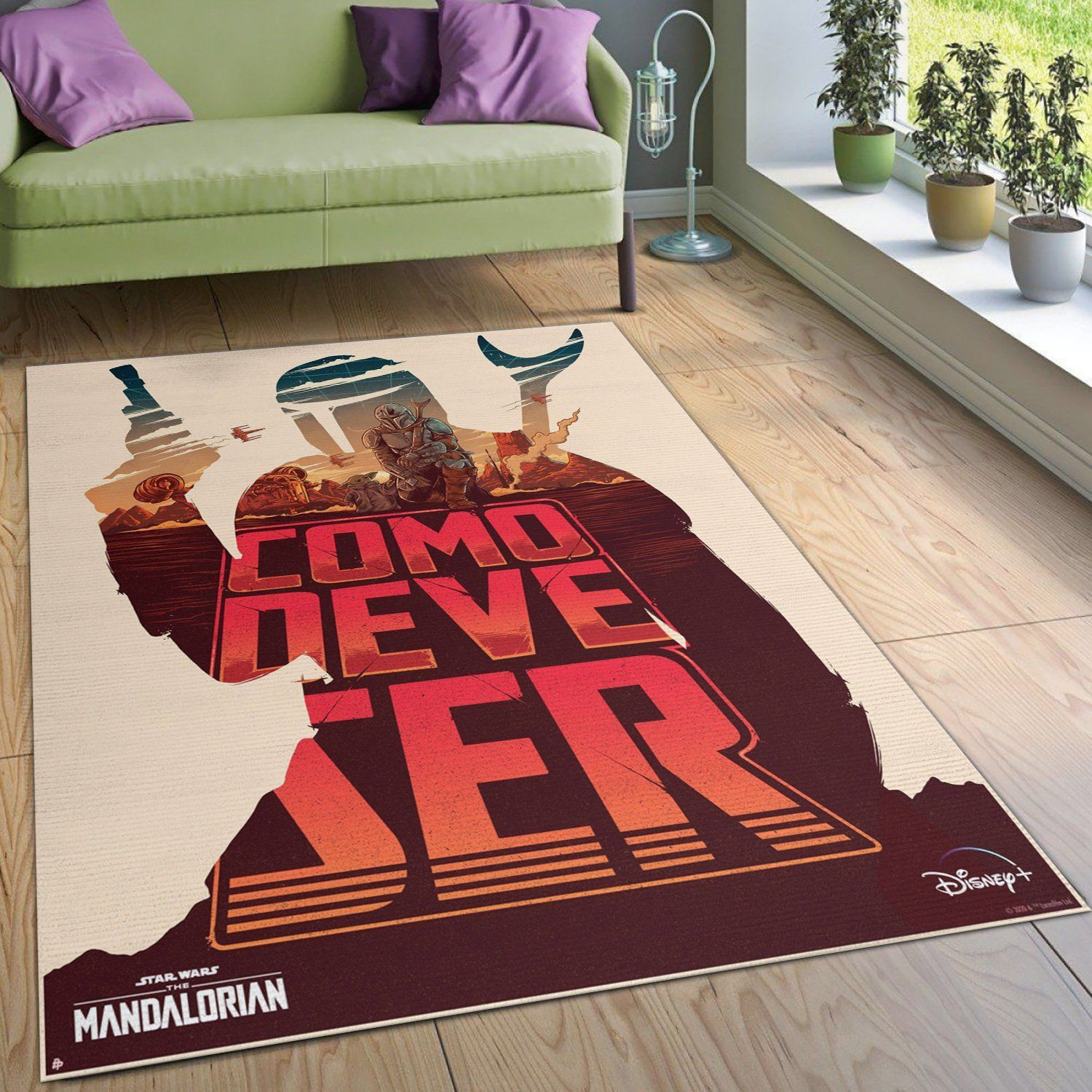 Mandalorian Baby Yoda Noel Gift Rug Living Room Rug Home Decor Floor Decor - Indoor Outdoor Rugs