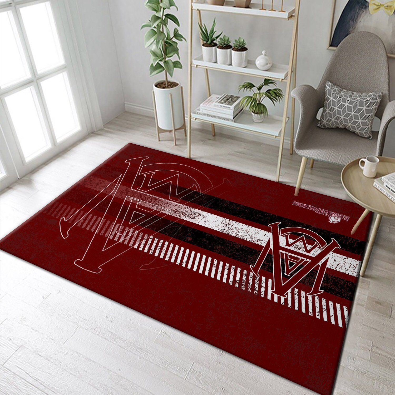 Alabama A M Bulldogs Rug Room Carpet Sport Area Rugs Carpet Custom Floor Mat Home Decor - Indoor Outdoor Rugs