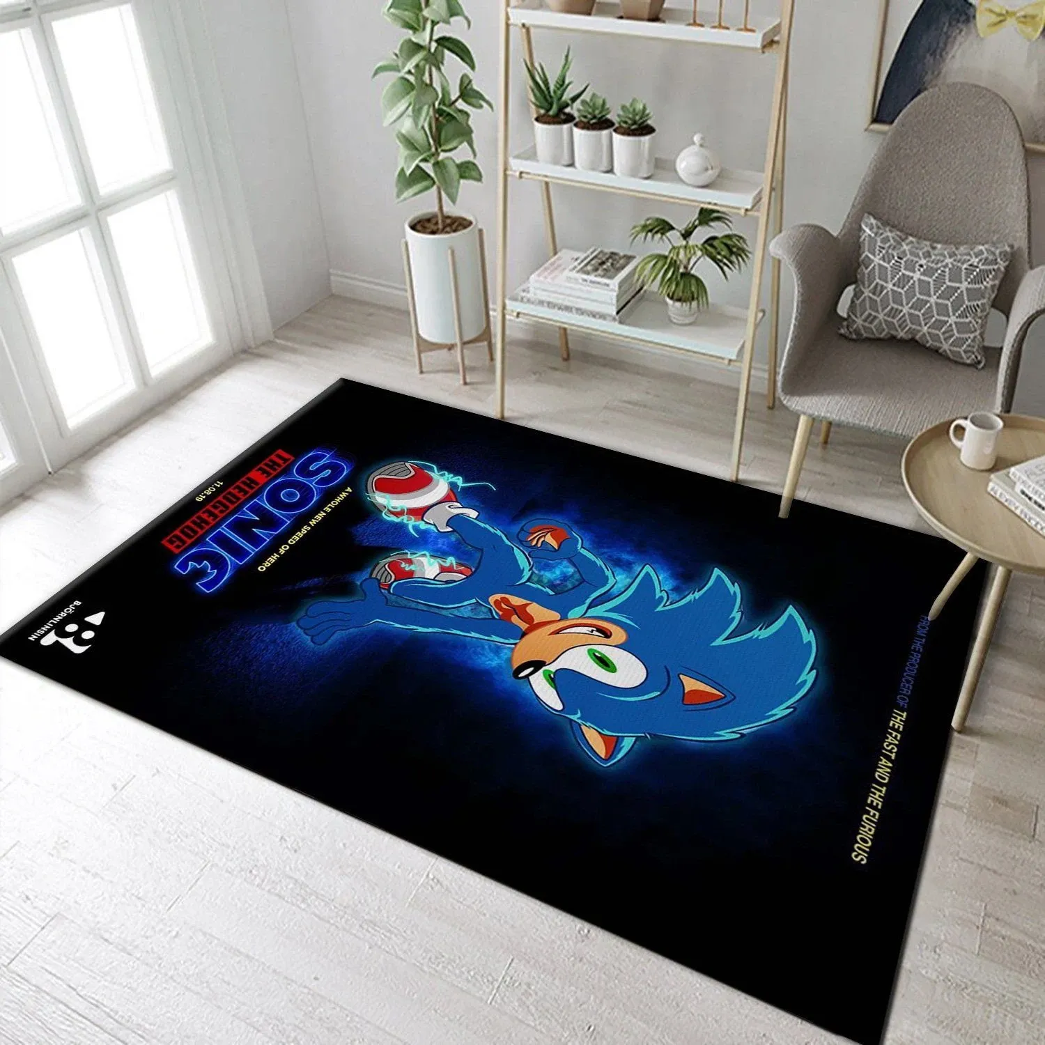 Bjorn Linsin Sonic Poster Area Rug For Christmas, Living room and bedroom Rug, US Gift Decor - Indoor Outdoor Rugs