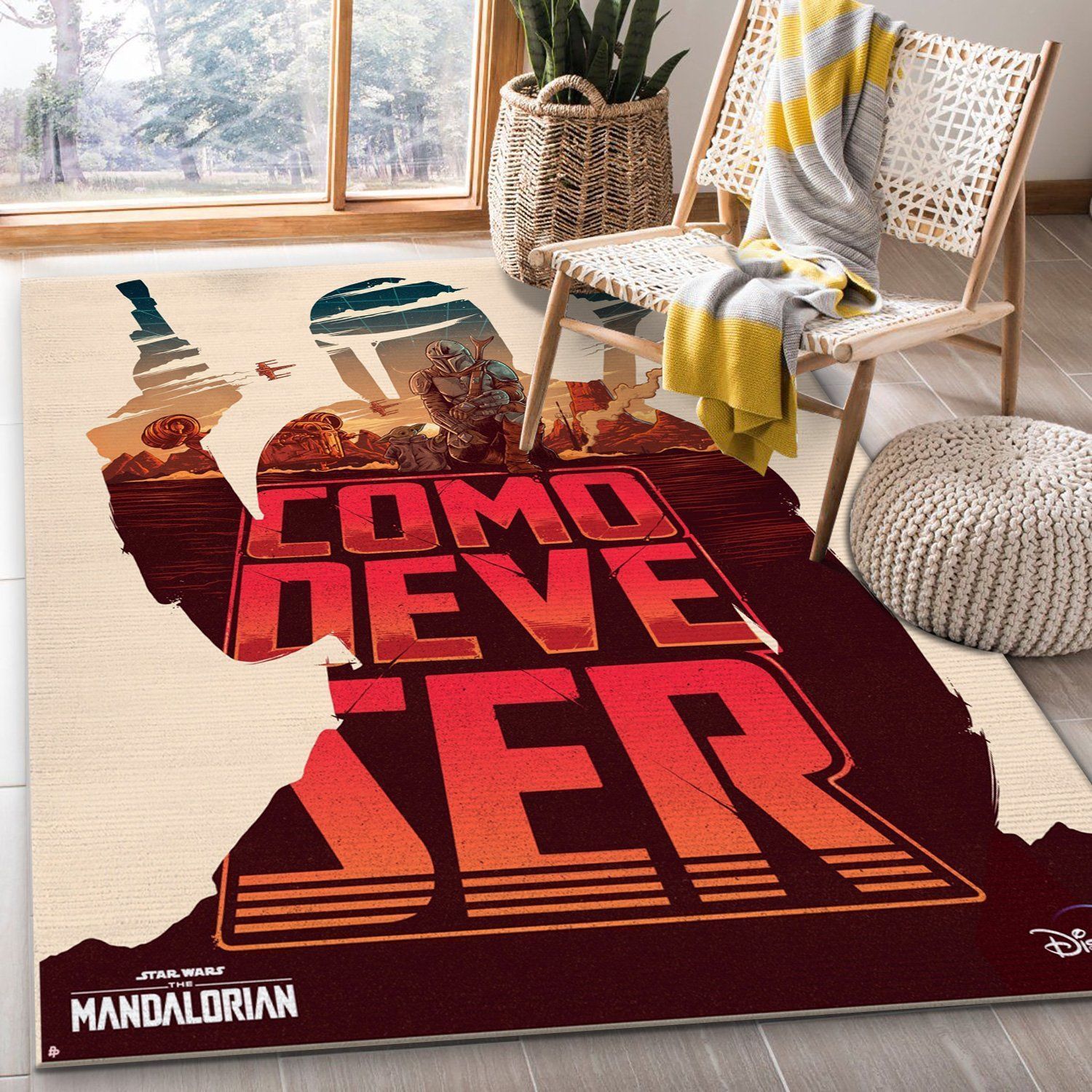 Mandalorian Baby Yoda Noel Gift Rug Living Room Rug Home Decor Floor Decor - Indoor Outdoor Rugs