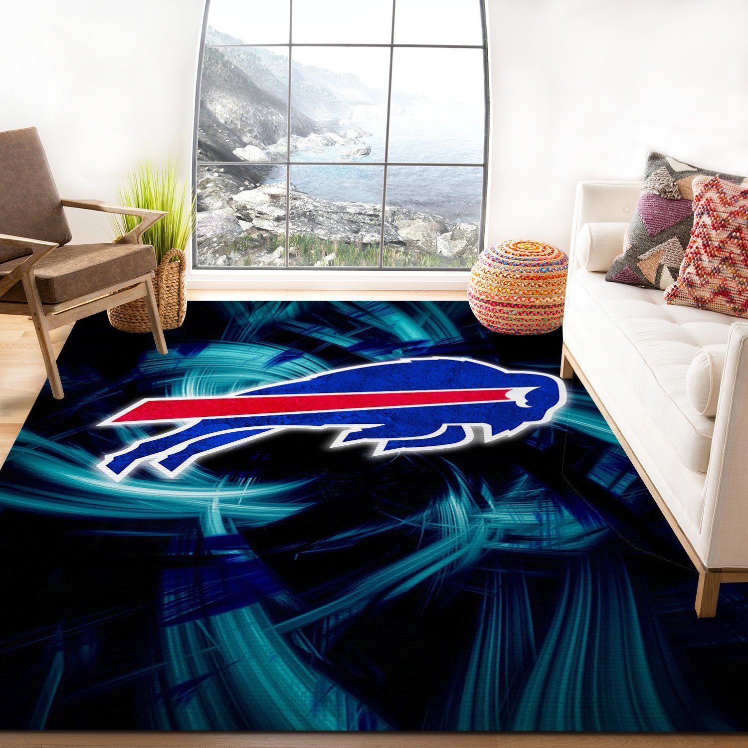 Buffalo Bills Nfl Area Rug Bedroom Rug Home US Decor - Indoor Outdoor Rugs