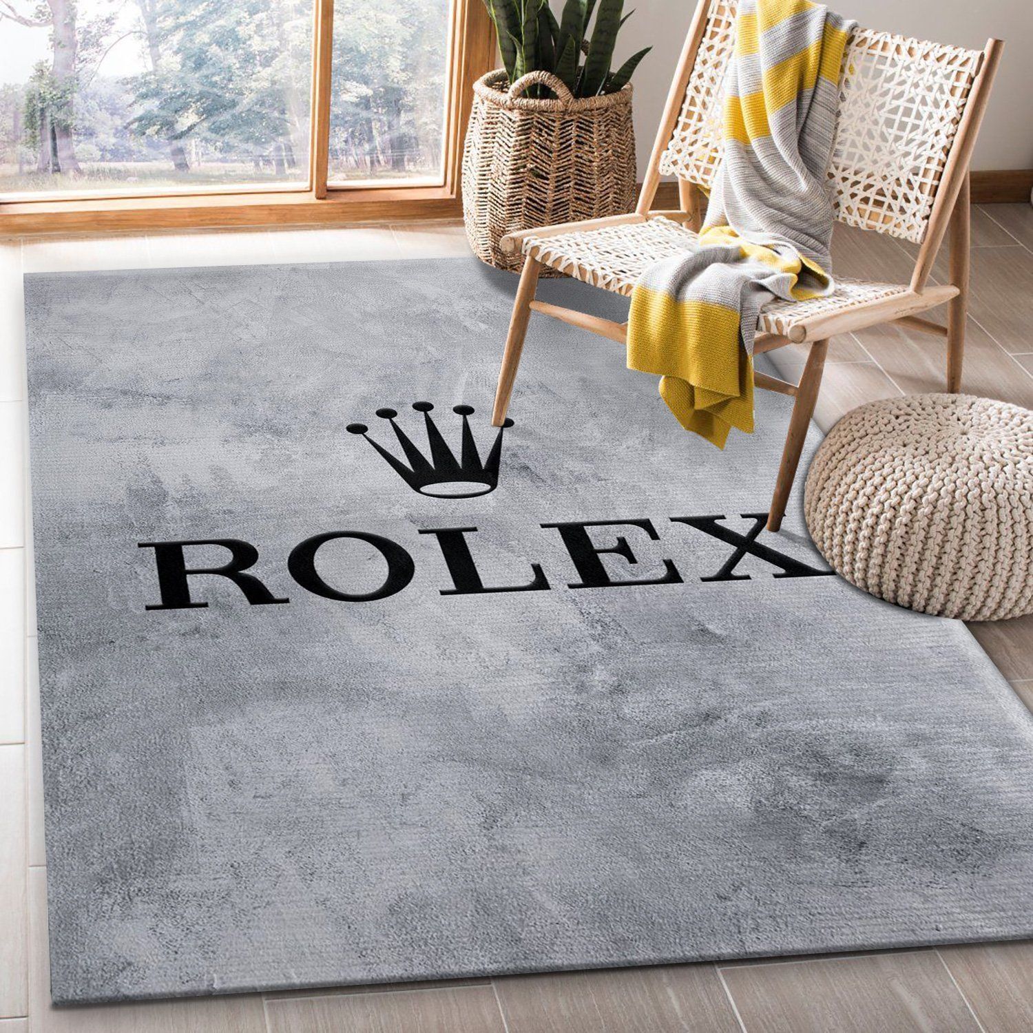 Rolex Rectangle Rug Bedroom Rug Home Decor Floor Decor - Indoor Outdoor Rugs