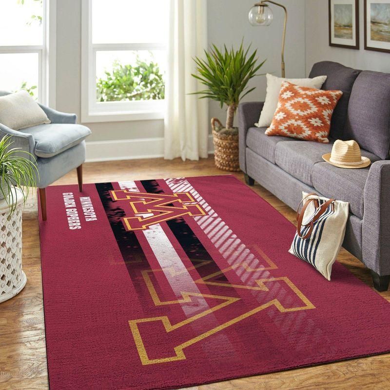 Minnesota Golden Gophers Ncaa Rug Room Carpet Sport Custom Area Floor Home Decor - Indoor Outdoor Rugs