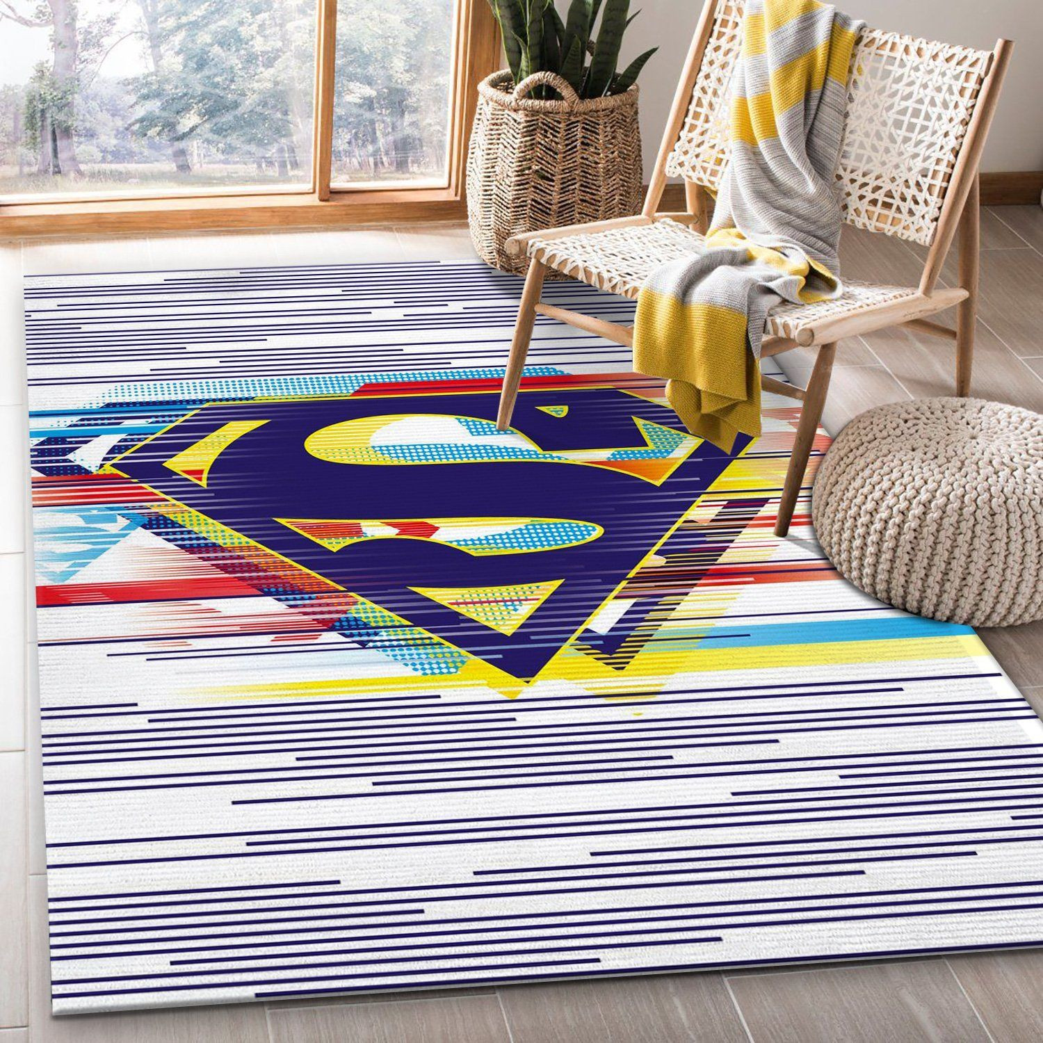 Outlined Area Rug For Christmas, Living Room Rug, Home Decor Floor Decor - Indoor Outdoor Rugs