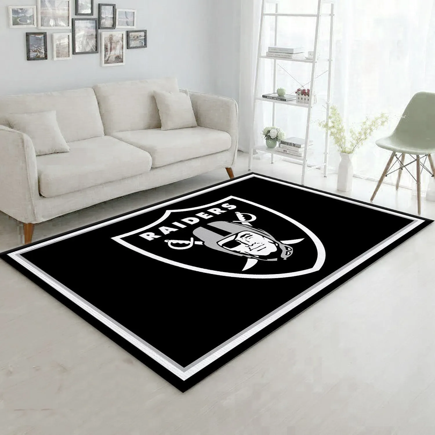 Oakland Raiders Area Rug Nfl Football Floor Decor 2611 - Indoor Outdoor Rugs