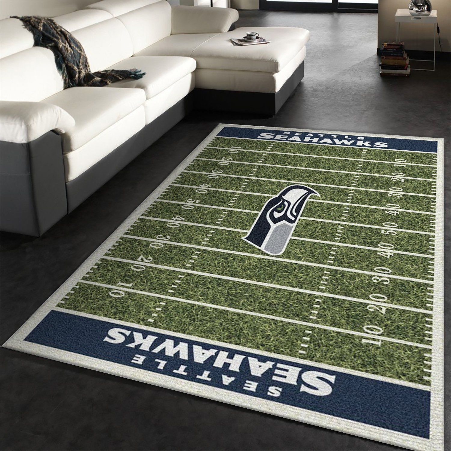 Seattle Seahawks Imperial Homefield Rug NFL Area Rug, Living Room Rug, Christmas Gift US Decor - Indoor Outdoor Rugs