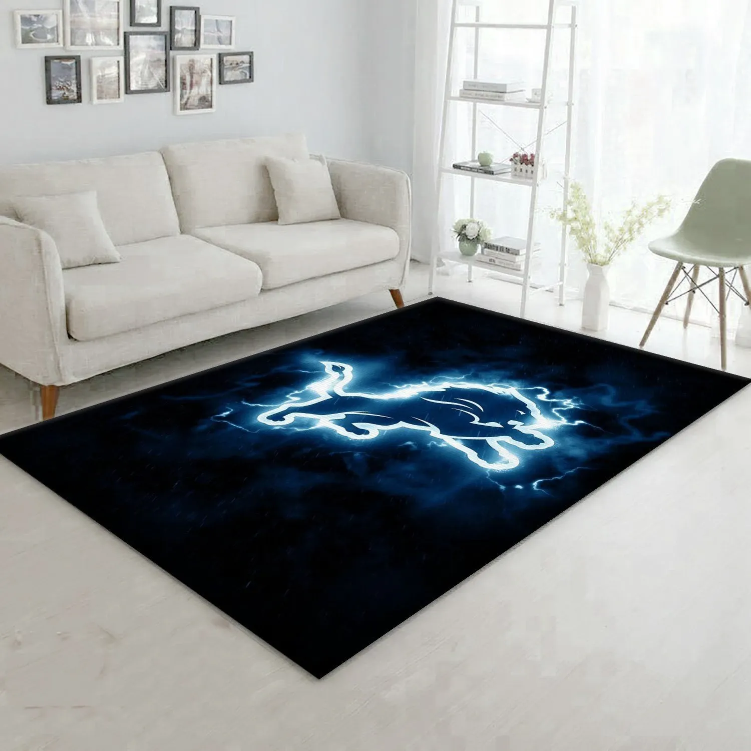 Detroit Lions Nfl Area Rug For Christmas Living Room Rug Christmas Gift US Decor - Indoor Outdoor Rugs