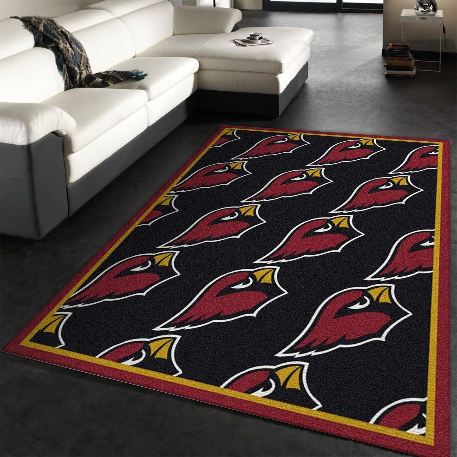 Arizona Cardinals Repeat Rug Nfl Team Area Rug Carpet, Kitchen Rug, Home US Decor - Indoor Outdoor Rugs