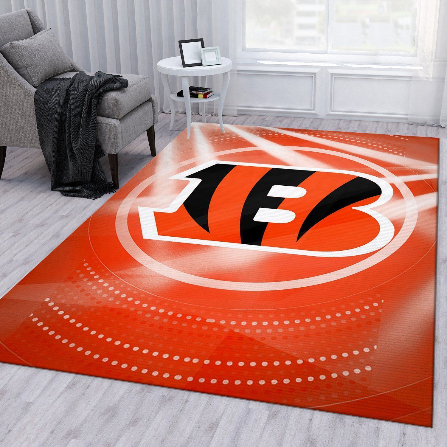 Cincinnati Bengals NFL Area Rug For Christmas Bedroom Rug Home Decor Floor Decor - Indoor Outdoor Rugs