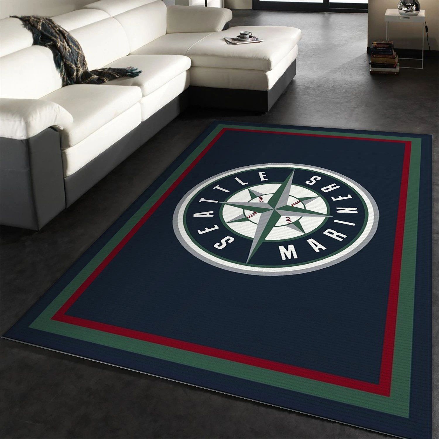 Seattle Mariners Imperial Spirit Rug Area Rug Carpet, Bedroom, Home US Decor - Indoor Outdoor Rugs