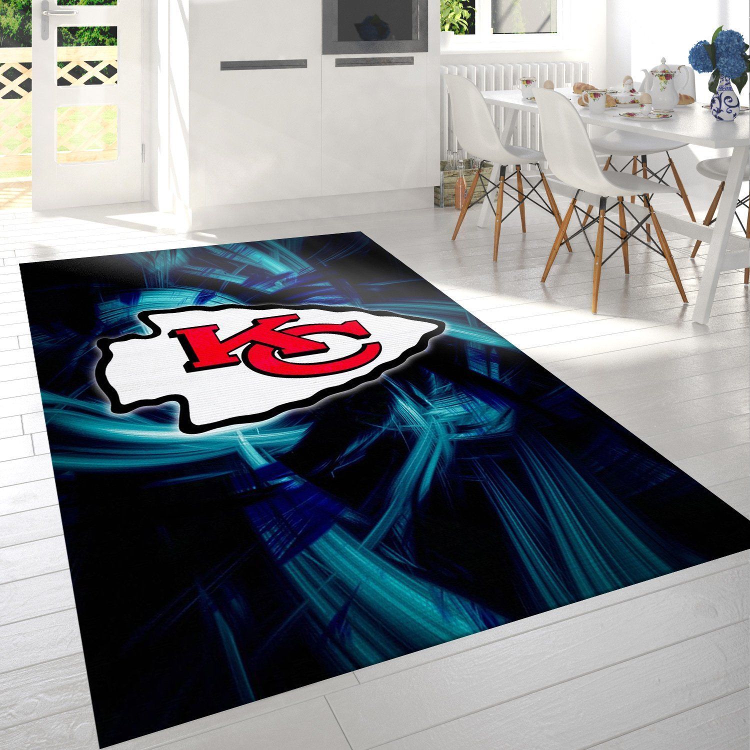 Kansas City Chiefs Nfl Logo Area Rug For Gift Living Room Rug US Gift Decor - Indoor Outdoor Rugs