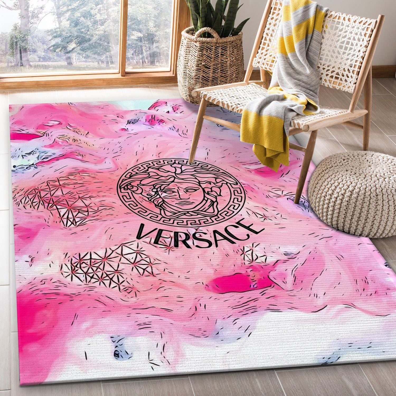 Versace Area Rugs Living Room Rug Christmas Gift US Decor - Indoor Outdoor Rugs