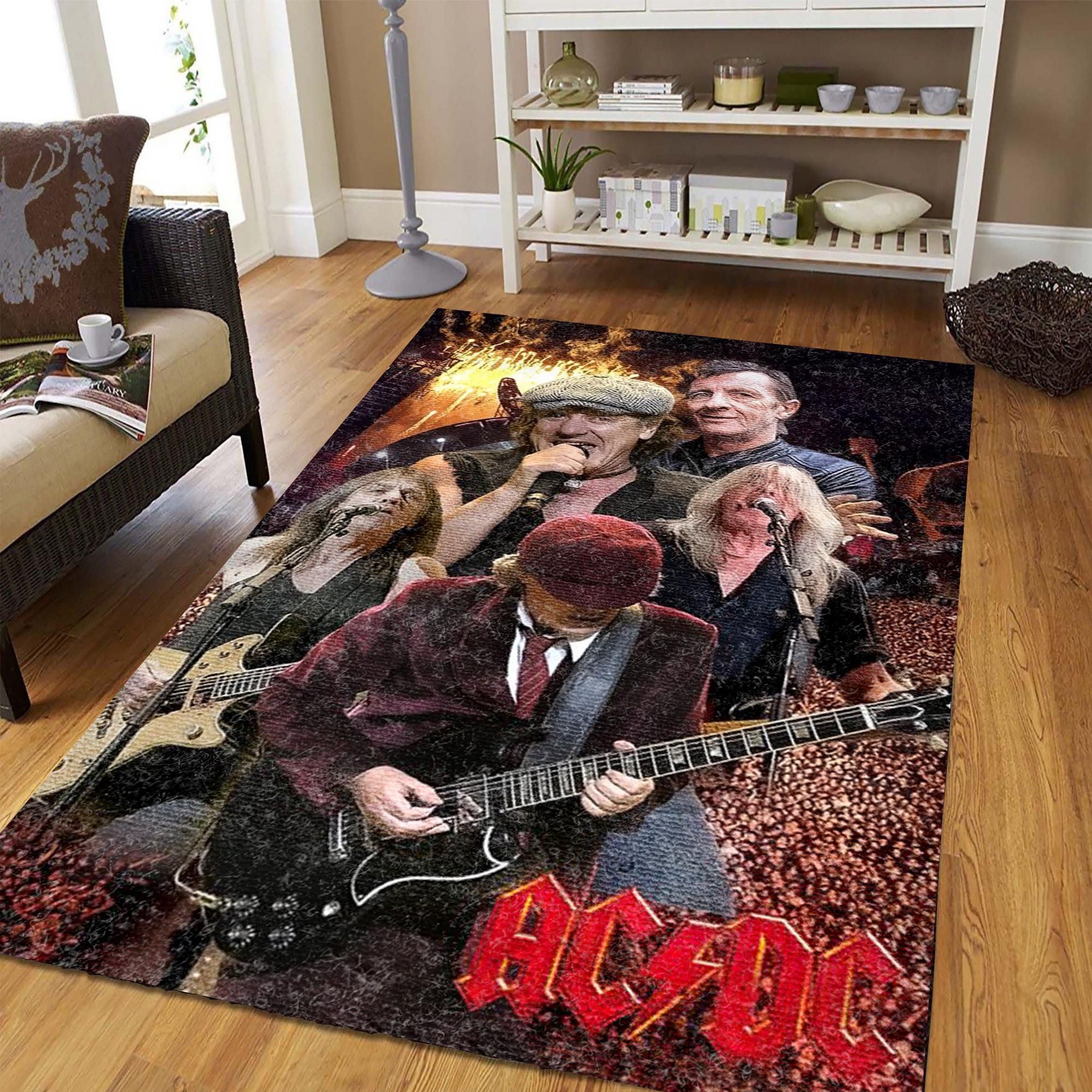 Ac Dc Member Nowadays Australian Rock Band Performing Rug Bedroom Rug Home Decor Floor Decor - Indoor Outdoor Rugs