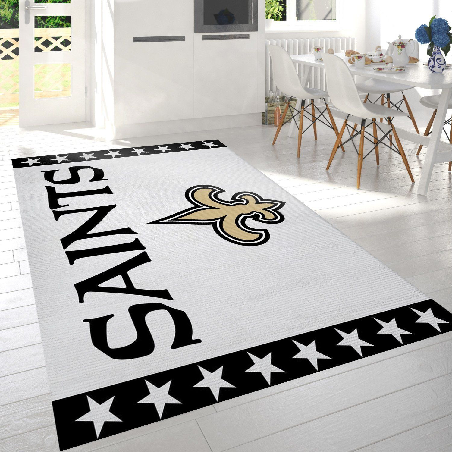 New Orleans Saints Banner Nfl Team Logo Rug Bedroom Rug Home Decor Floor Decor - Indoor Outdoor Rugs