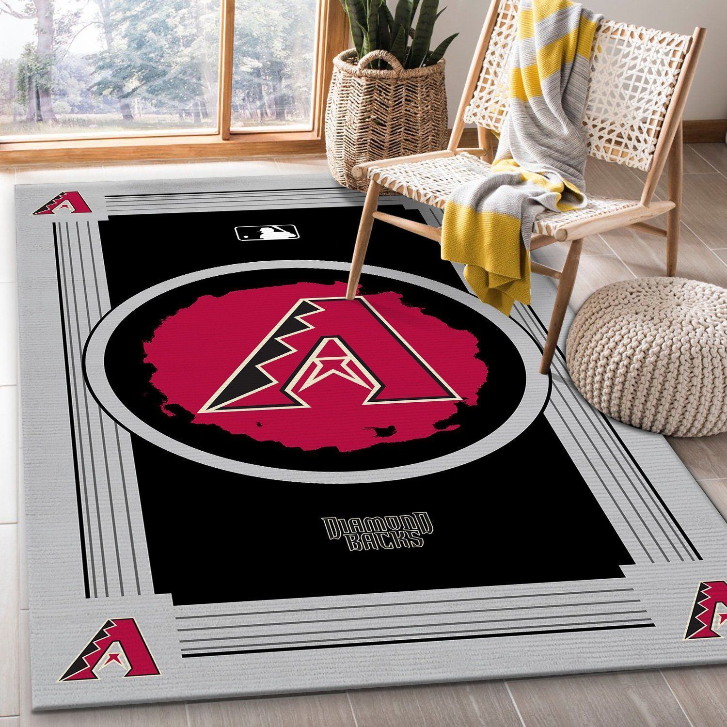 Arizona Diamondbacks NBA Logo Style Area Rugs Living Room Carpet Floor Decor The US Decor - Indoor Outdoor Rugs