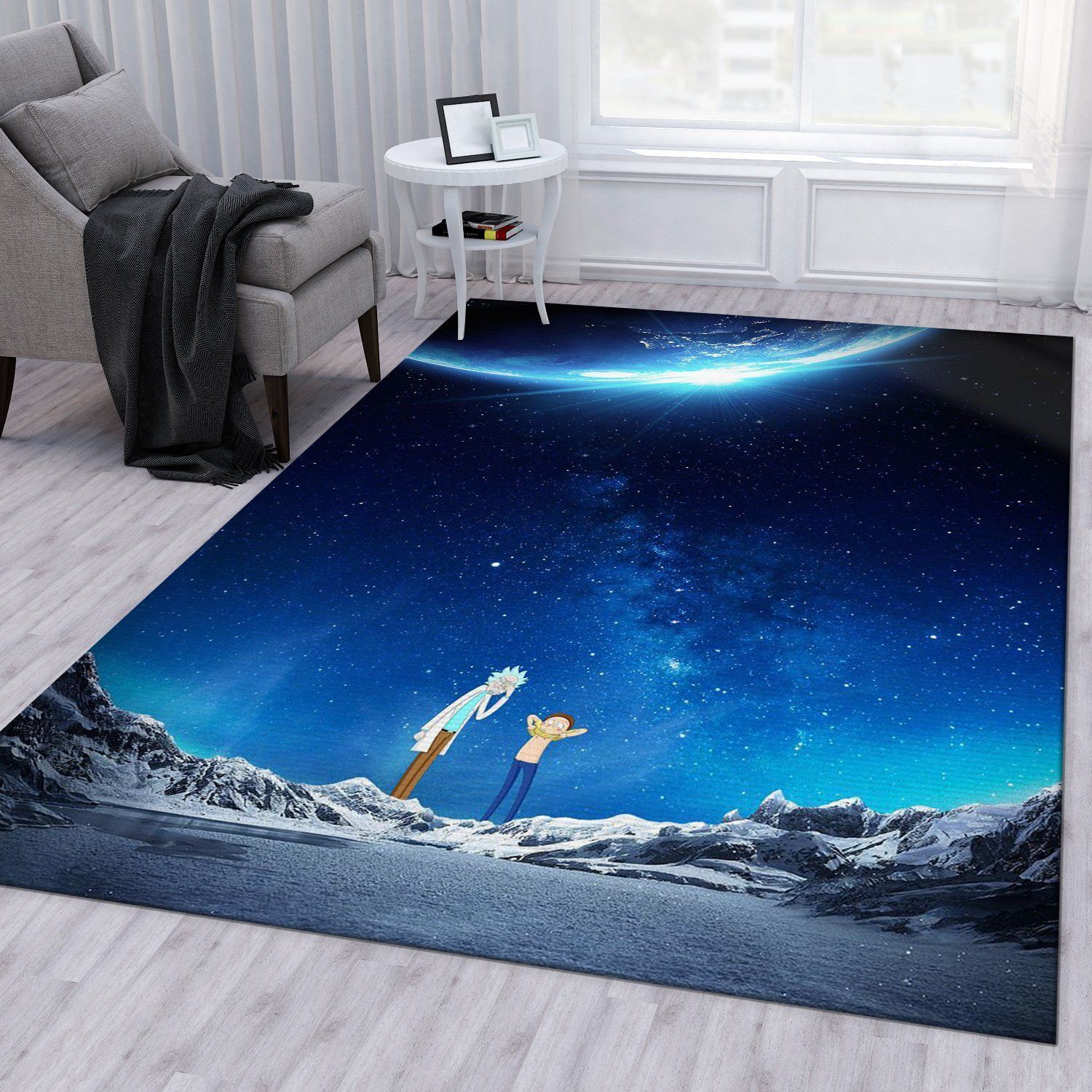 Rick And Morty Noel Gift Rug Bedroom Rug Home Decor Floor Decor - Indoor Outdoor Rugs