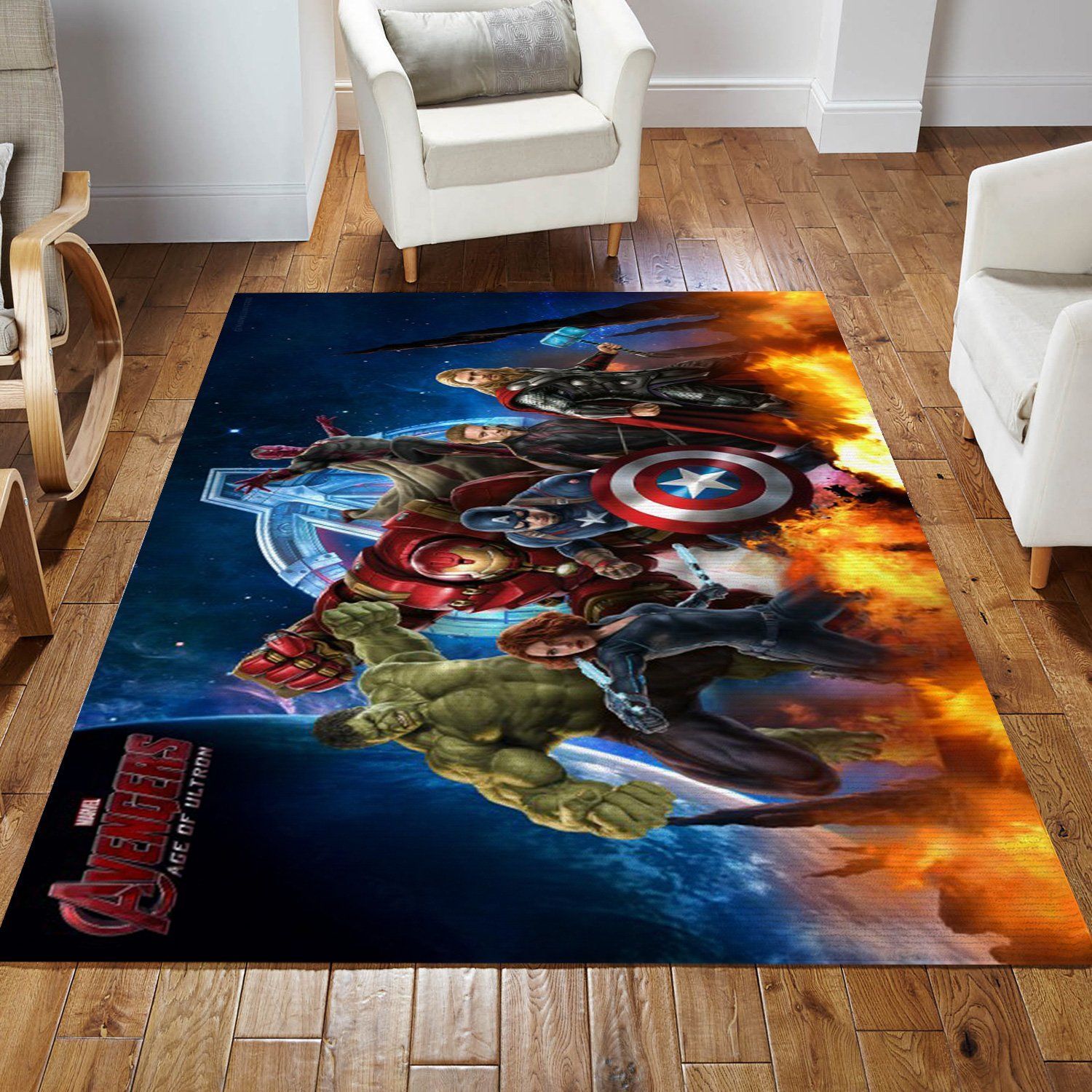 Avenger Ver1 Movie Area Rug Living Room Rug Home Decor Floor Decor - Indoor Outdoor Rugs