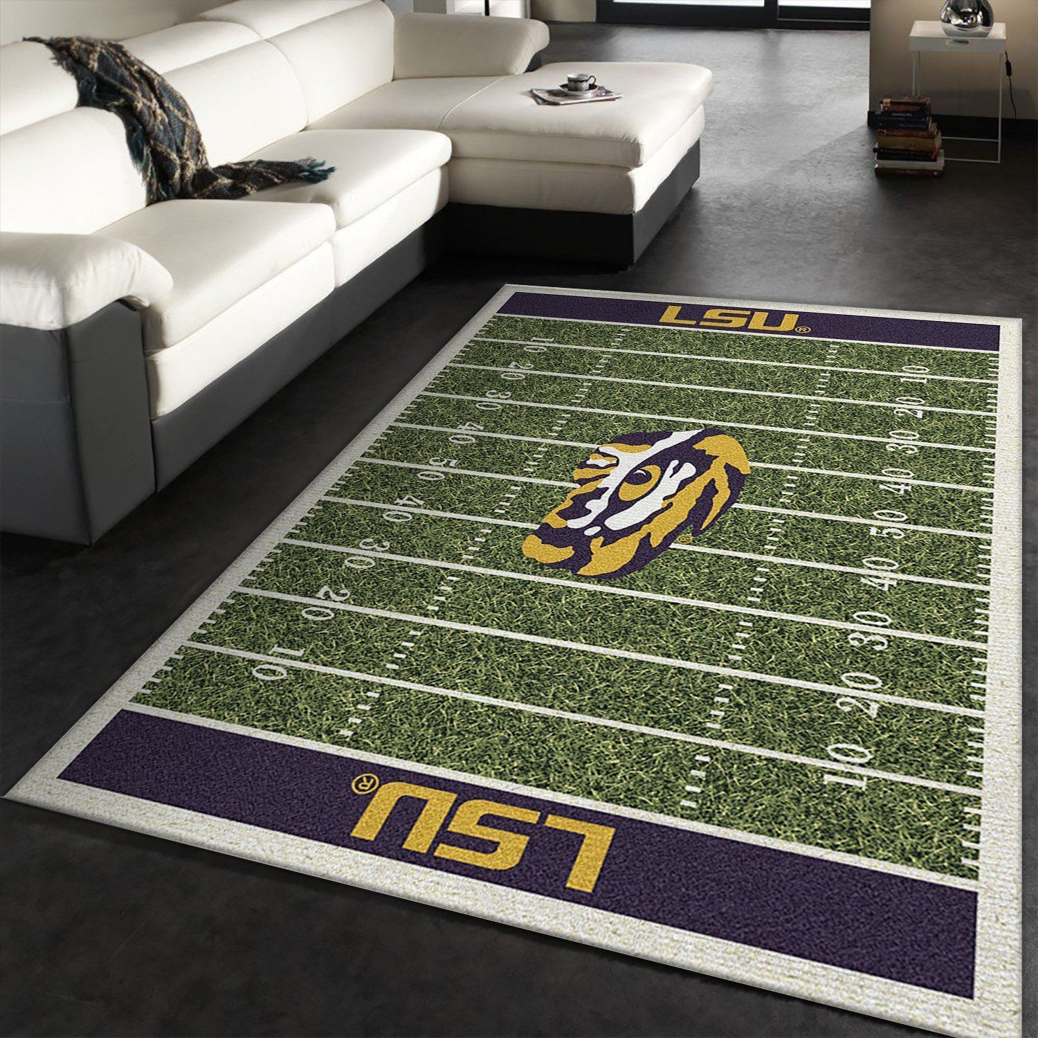 College Lsu NFL Team Logo Area Rug, Bedroom Rug, Home Decor Floor Decor - Indoor Outdoor Rugs