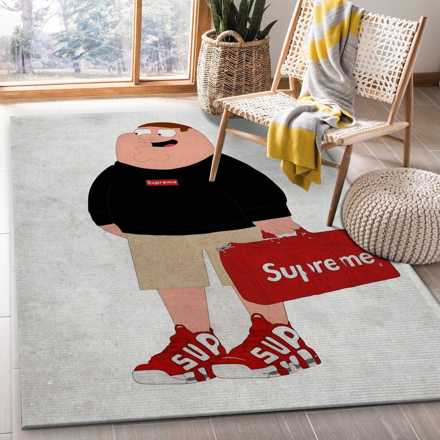 Supreme Peter Family Guy Rug Fashion Brand Rug Home Decor Floor Decor - Indoor Outdoor Rugs