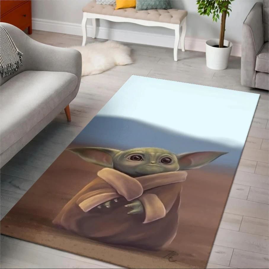 Cute Baby Yoda Star Wars Area Rug Rugs For Living Room Rug Home Decor - Indoor Outdoor Rugs