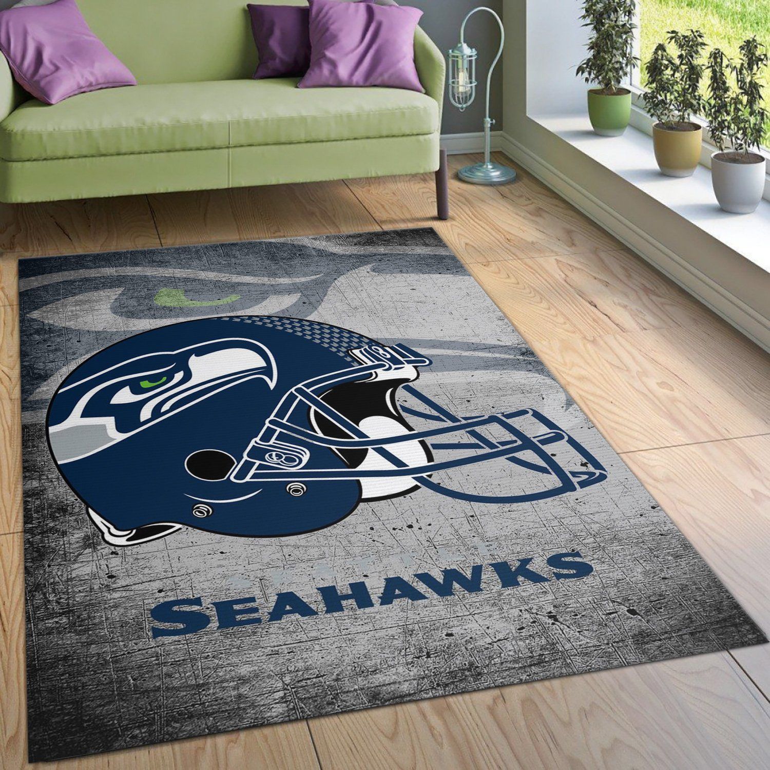 Seattle Seahawks Football Nfl Rug Living Room Rug Home Decor Floor Decor - Indoor Outdoor Rugs