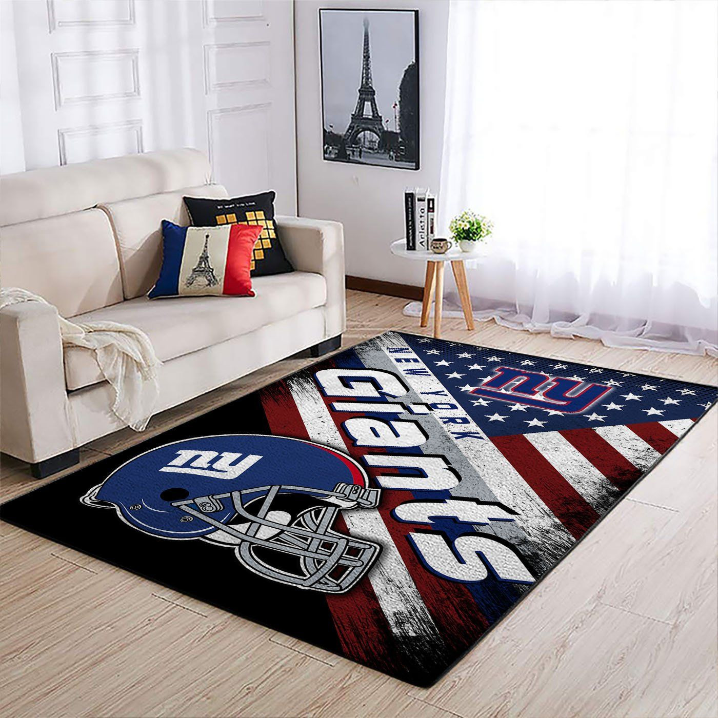 New York Giants Nfl Team Logo American Style Nice Gift Home Decor Rectangle Area Rug - Indoor Outdoor Rugs