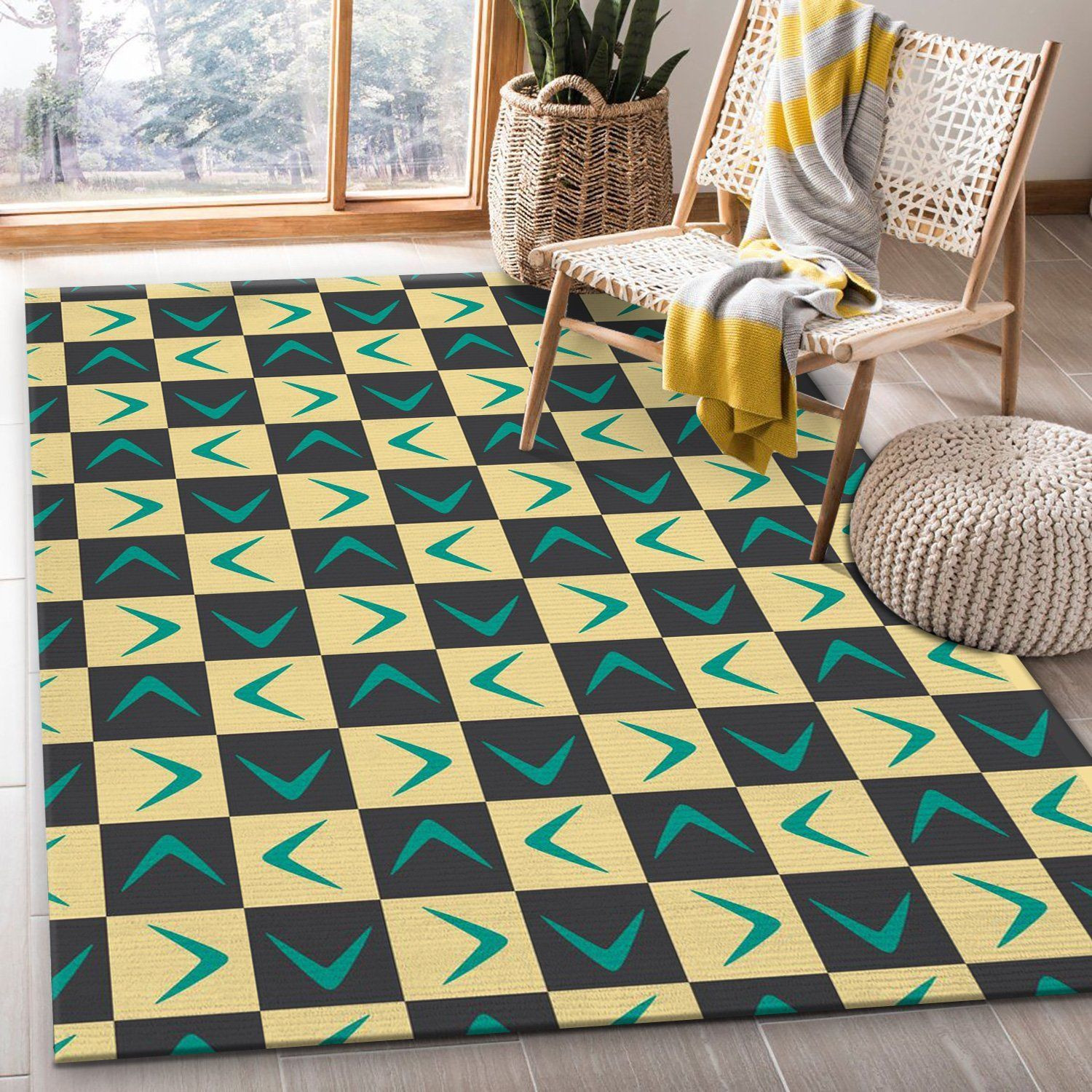 Midcentury Pattern 41 Area Rug, Living Room Rug, Family Gift US Decor - Indoor Outdoor Rugs