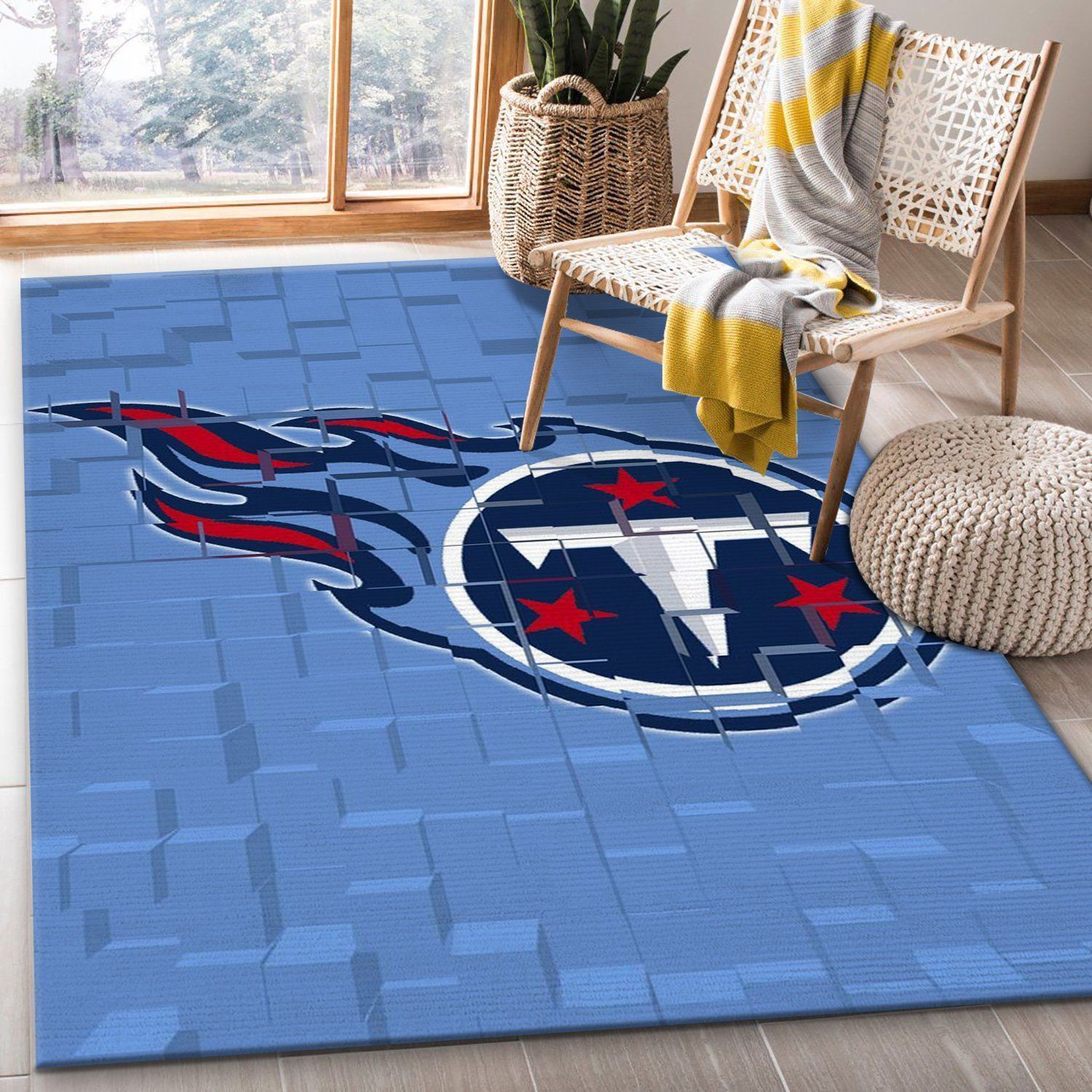 Tennessee Titans 4 NFL Christmas Gift Rug Bedroom Rug Home Decor Floor Decor - Indoor Outdoor Rugs