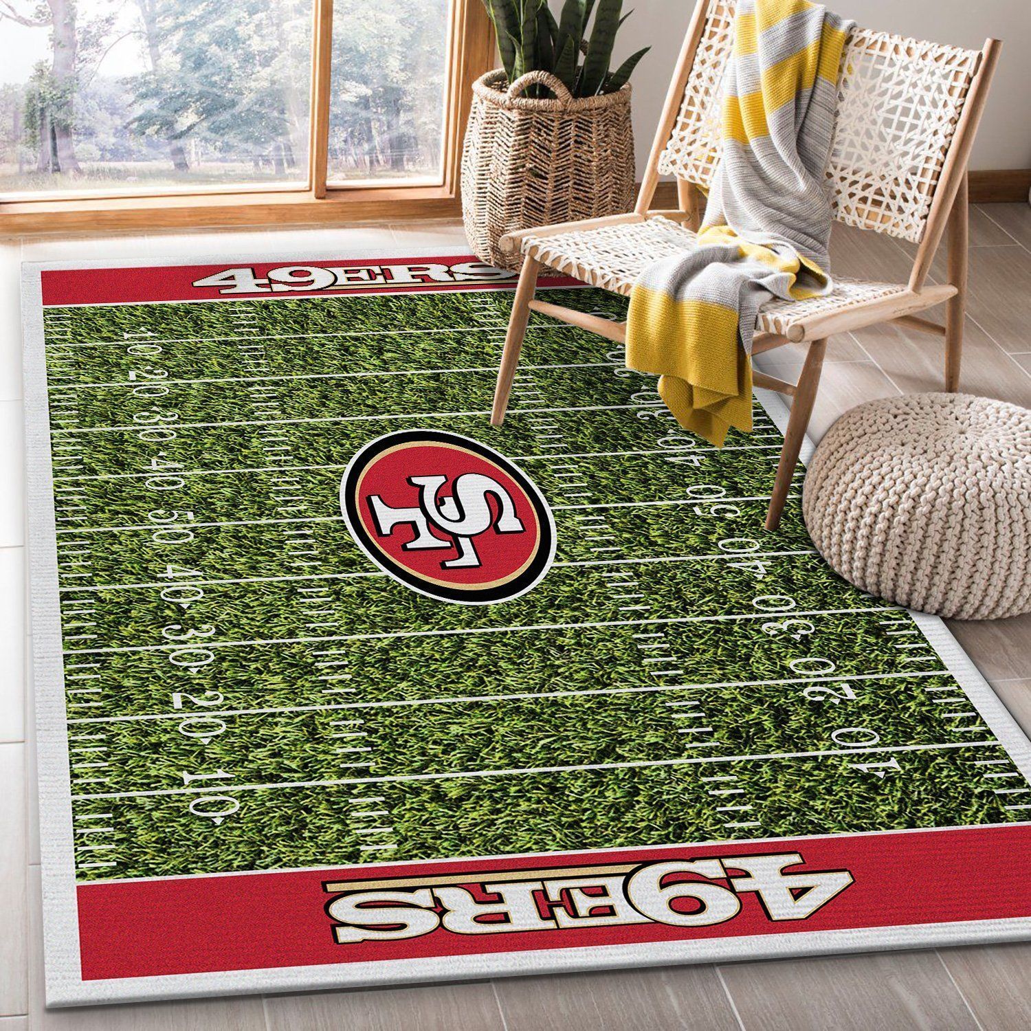 San Francisco 49ers Area Rug Nfl Football Floor Decor 03113 - Indoor Outdoor Rugs